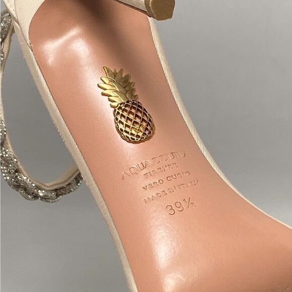 Aquazzura Love Link 105mm Embellished Sandals size 39.5 - Picture 16 of 16